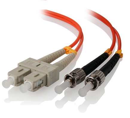 1m SC-ST Multi Mode Duplex LSZH Fibre Cable 62.5/125 OM1
