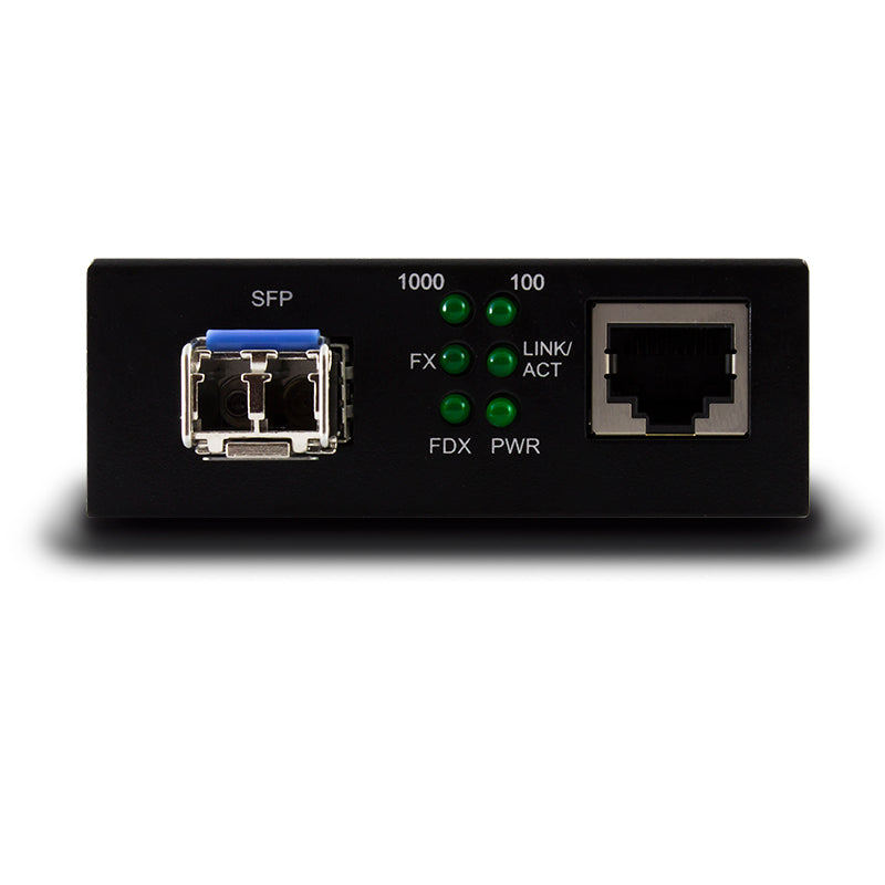 10/100/1000Base-TX to 1000Base-FX Singlemode LC Fibre Media Converter