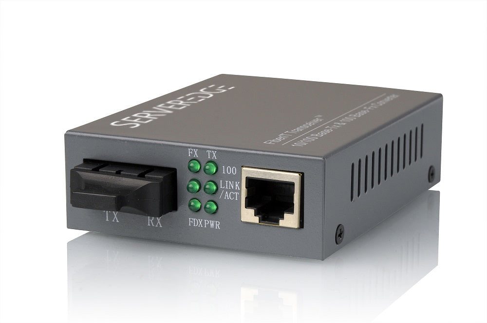 Serveredge 10/100Base-TX to 100Base-FX Singlemode SC Fibre Media Converter (60km)