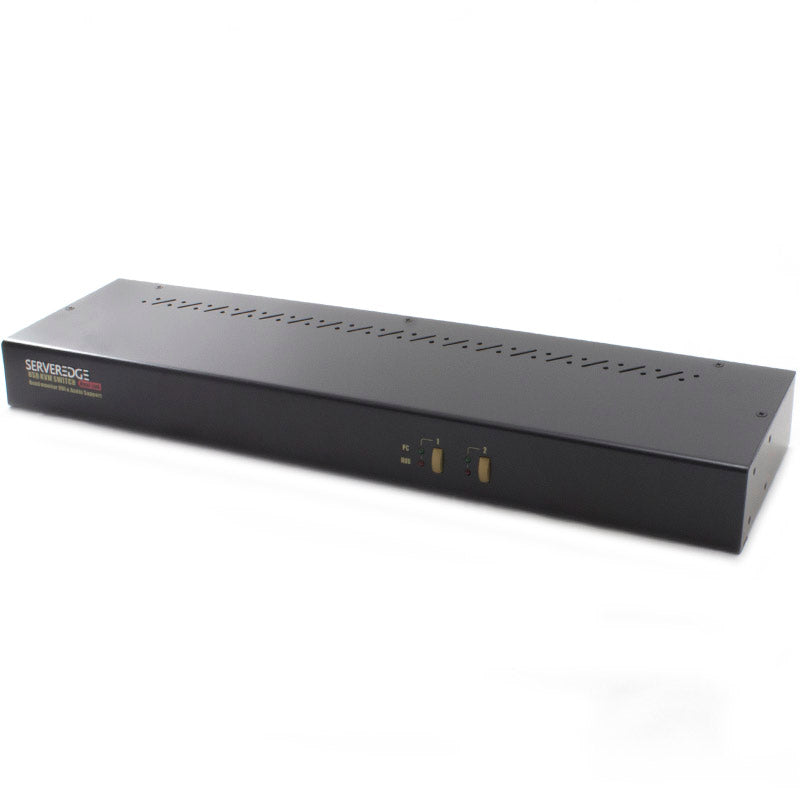 Serveredge 2-Port Dual-Link Quad Monitors DVI USB KVM Switch with Audio & Mic