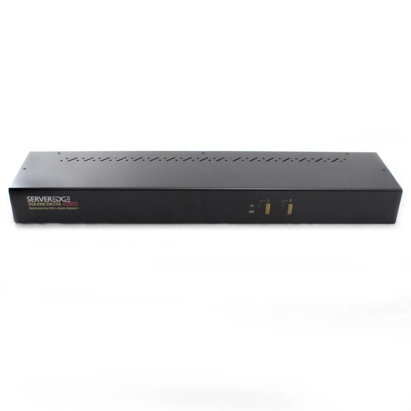 Serveredge 2-Port Dual-Link Quad Monitors DVI USB KVM Switch with Audio & Mic