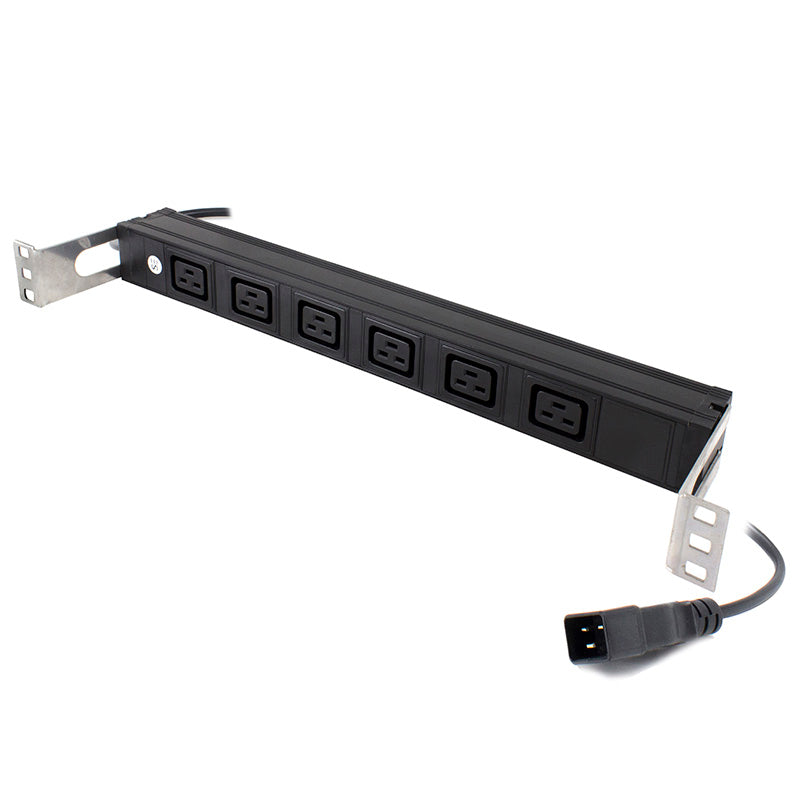 6 Port IEC PDU, (6) IEC C19 Output & (1)IEC C20 Input Plug 16A 240V