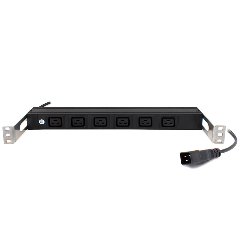 6 Port IEC PDU, (6) IEC C19 Output & (1)IEC C20 Input Plug 16A 240V