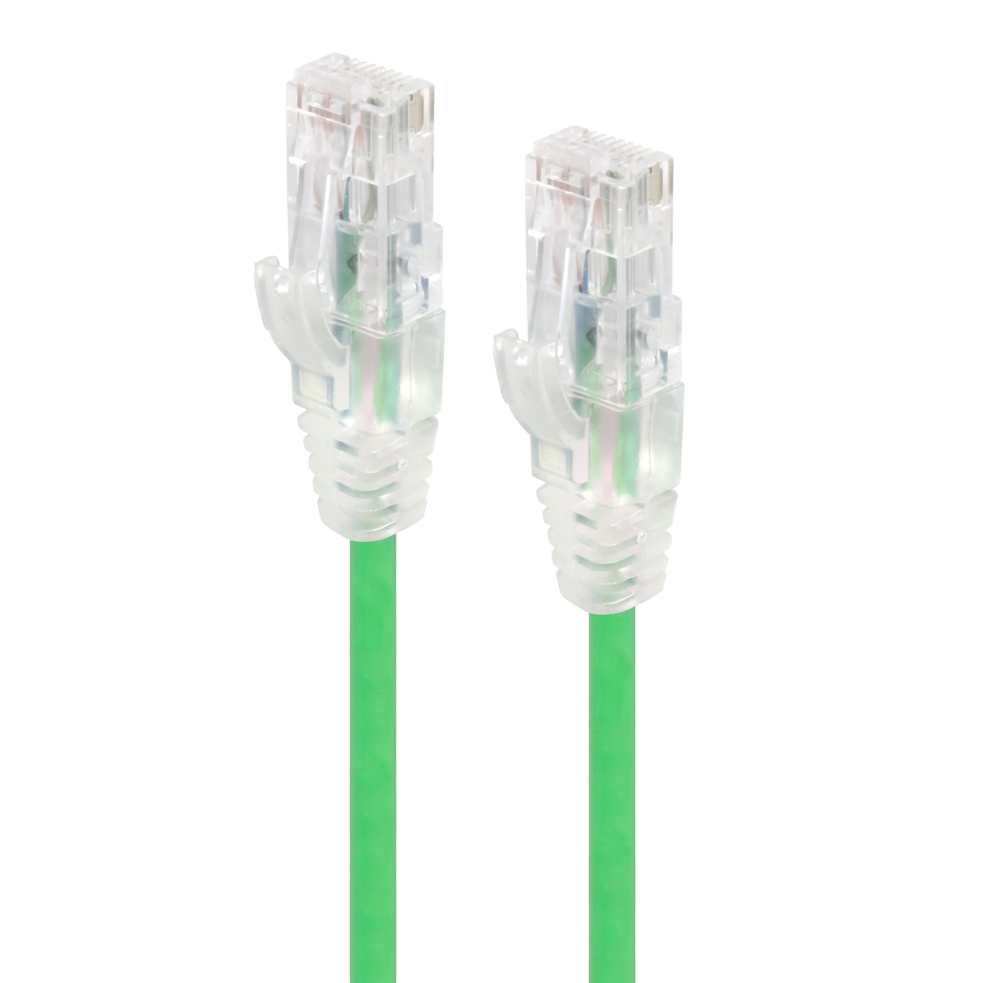 0.30m Green Ultra Slim Cat6 Network Cable, UTP, 28AWG