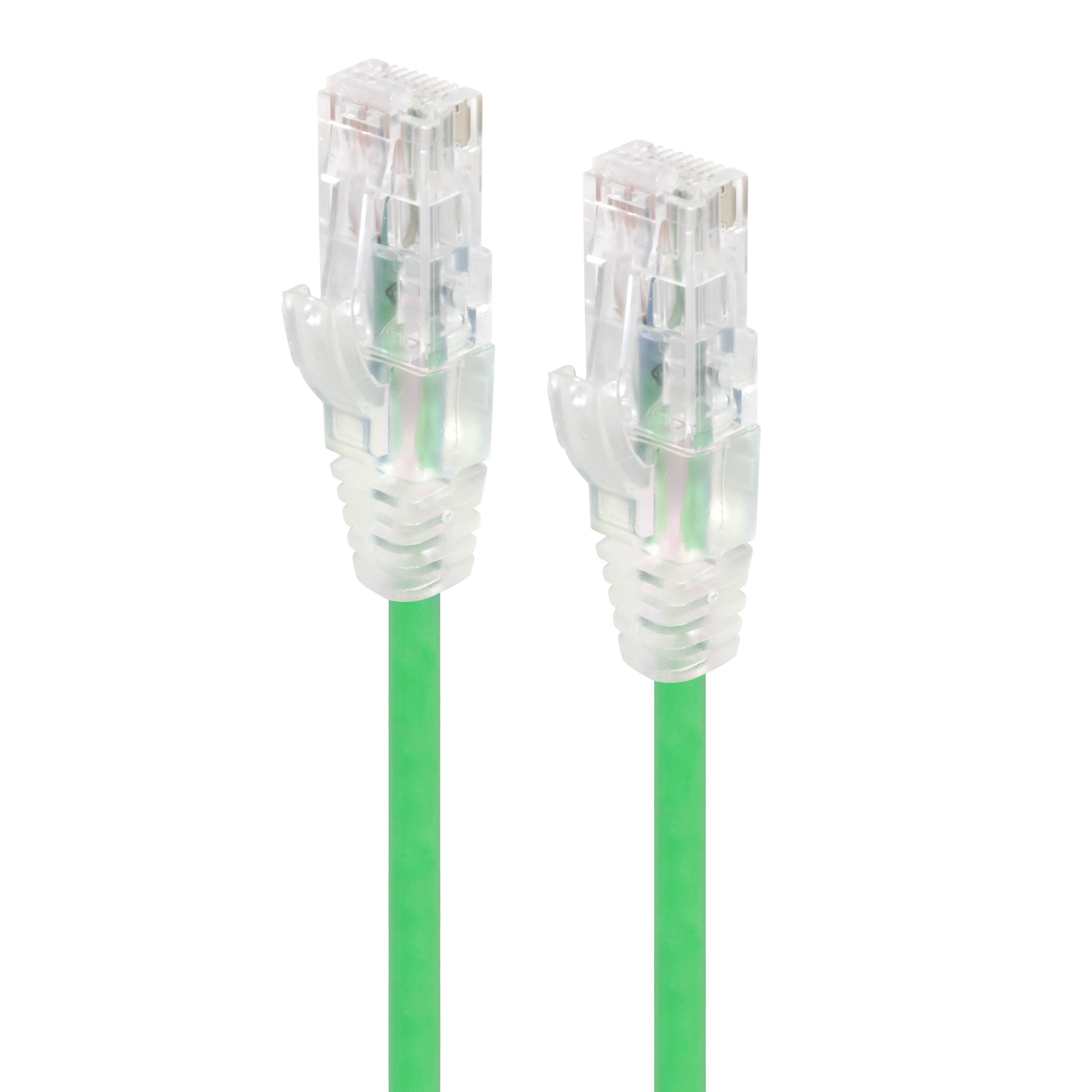 1.5m Green Ultra Slim Cat6 Network Cable, UTP, 28AWG