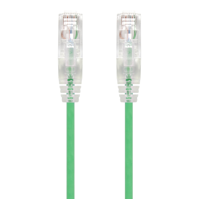 3m Green Ultra Slim Cat6 Network Cable, UTP, 28AWG