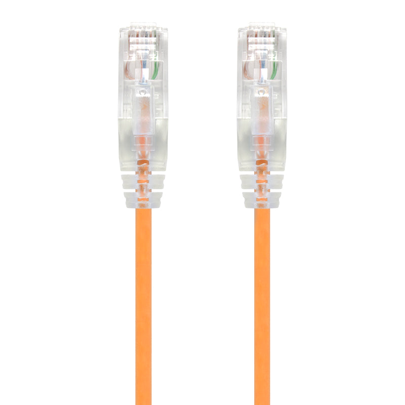 0.30m Orange Ultra Slim Cat6 Network Cable, UTP, 28AWG