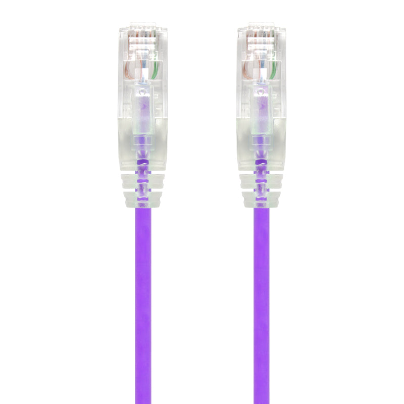 1m Purple Ultra Slim Cat6 Network Cable, UTP, 28AWG